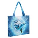 Dolphin Blue Fantasy Zipper Medium Tote Bag View2