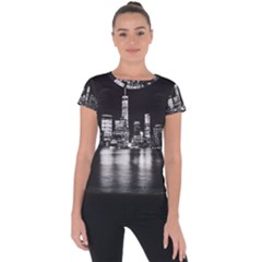 Nyc New York Skyline City Buildings Short Sleeve Sports Top 