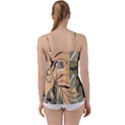 Leaves Monstera Picture Print Pattern Babydoll Tankini Top View2