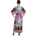 Dessert Chocolate Cream V-Neck Boho Style Maxi Dress View2