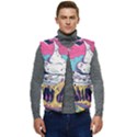 Dessert Chocolate Cream Men s Button Up Puffer Vest	 View1