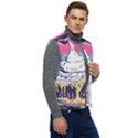 Dessert Chocolate Cream Men s Button Up Puffer Vest	 View2