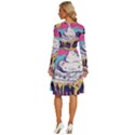 Dessert Chocolate Cream Long Sleeve Dress With Pocket View4