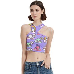 Cloud Seamless Pattern Cut Out Top