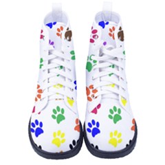 Pawprints Paw Prints Paw Animal Kid s High-top Canvas Sneakers