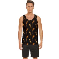 Abstract Art Pattern Warm Colors Men s Wide Collar Tank Top