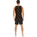 Abstract Art Pattern Warm Colors Men s Wide Collar Tank Top View4