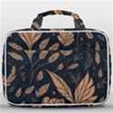 Background Pattern Leaves Texture Travel Toiletry Bag With Hanging Hook View1