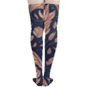 Background Pattern Leaves Texture Thigh High Stockings View4