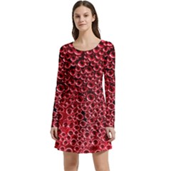 Drops Water Drop Trypophobia Long Sleeve Velour Skater Dress