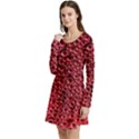 Drops Water Drop Trypophobia Long Sleeve Velour Skater Dress View2