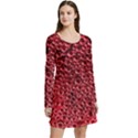 Drops Water Drop Trypophobia Long Sleeve Velour Skater Dress View3