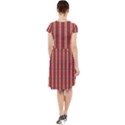Template Background Red Strip Cap Sleeve Midi Dress With Pockets View2
