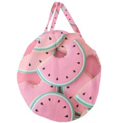 Aesthetic Cute Kawaii Watermelon Giant Round Zipper Tote