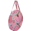 Aesthetic Cute Kawaii Watermelon Giant Round Zipper Tote View3