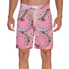 Aesthetic Cute Kawaii Watermelon Men s Beach Shorts