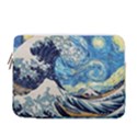 The Great Wave Of Kanagawa Painting 13  Vertical Laptop Sleeve Case With Pocket View1