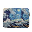 The Great Wave Of Kanagawa Painting 13  Vertical Laptop Sleeve Case With Pocket View2