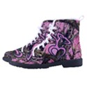 Pink Browning Deer Glitter Camo Kid s High-Top Canvas Sneakers View2