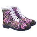 Pink Browning Deer Glitter Camo Kid s High-Top Canvas Sneakers View3