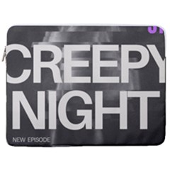 Creepy Night 17  Vertical Laptop Sleeve Case With Pocket