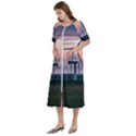 Wind Giants At Twilight Women s Cotton Short Sleeve Nightgown View2
