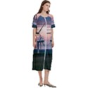 Wind Giants At Twilight Women s Cotton Short Sleeve Nightgown View3