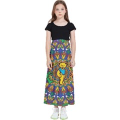 Dead Dancing Bears Grateful Dead Pattern Kids  Flared Maxi Skirt