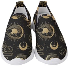 Asian Seamless Pattern With Clouds Moon Sun Stars Vector Collection Oriental Chinese Japanese Korean Kids  Slip On Sneakers