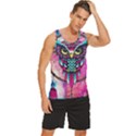 Owl Dreamcatcher Men s Wide Collar Tank Top View3
