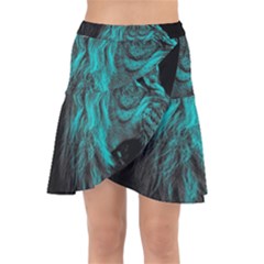 Angry Male Lion Predator Carnivore Wrap Front Skirt