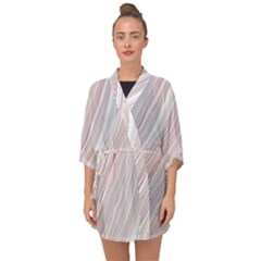 Marble Texture Marble Painting Half Sleeve Chiffon Kimono
