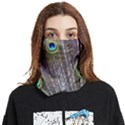 Peacock Bird Feathers Plumage Peacock Face Covering Bandana (Two Sides) View1