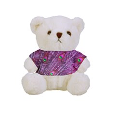 Peacock Feathers Coloured Plumage Pink Red Full Print Tee For Cuddly Teddy Bear