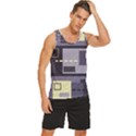 Pattern Design Abstract Lilac Men s Wide Collar Tank Top View3