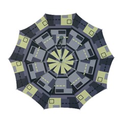 Pattern Design Abstract Lilac Automatic Folding Umbrella With Case (large)
