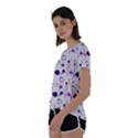 Liquid Splash Pattern Stroke Drip Short Sleeve Open Back T-Shirt View2