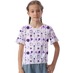 Liquid Splash Pattern Stroke Drip Kids  Cuff Sleeve Scrunch Bottom T-shirt