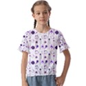 Liquid Splash Pattern Stroke Drip Kids  Cuff Sleeve Scrunch Bottom T-Shirt View1