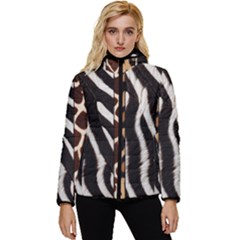 Leopard Zebra Giraffe Safari Women s Hooded Quilted Jacket