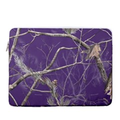 Realtree Camo Purple Pink Realtree Camo 15  Vertical Laptop Sleeve Case With Pocket