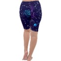 Realistic Night Sky Poster With Constellations Cropped Leggings  View4