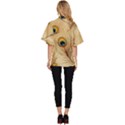 Vintage Peacock Feather Peacock Feather Pattern Background Nature Bird Nature Women s Batwing Button Up Shirt View4