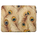 Vintage Peacock Feather Peacock Feather Pattern Background Nature Bird Nature 17  Vertical Laptop Sleeve Case With Pocket View2