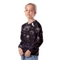 Black Space Drawing Art Planet Drawing Stars Black Space Galaxy Outer Space Kids  Long Sleeve T-Shirt with Frill  View2