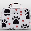 Dog Paw Vector Seamless Pattern With Hearts Travel Toiletry Bag With Hanging Hook View1