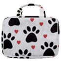 Dog Paw Vector Seamless Pattern With Hearts Travel Toiletry Bag With Hanging Hook View2