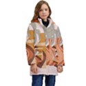 Vases Art Plant Boho Bohemian Kids  Hooded Longline Puffer Jacket View1