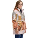 Vases Art Plant Boho Bohemian Kids  Hooded Longline Puffer Jacket View2