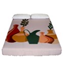 Drawing Botanical Fitted Sheet (Queen Size) View1